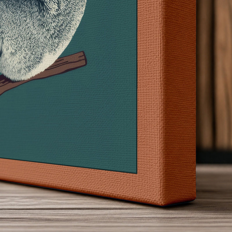 Koala on Branch Modern - Wrapped Canvas, 18x12 - 45.7 x 30.5 cm, Terracotta Border