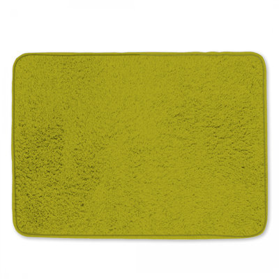 Tapis de bain uni à fond jaune