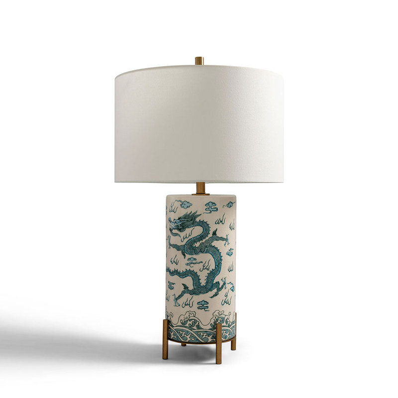 Imperial Dragon Lamp, Teal