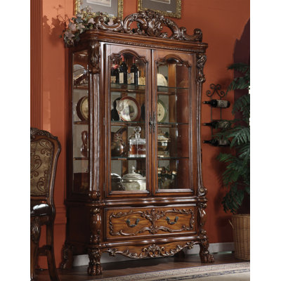 Dresden Cherry Oak Finish Curio