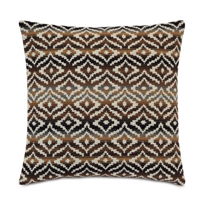 Boutique Geometric Cotton Blend Reversible Throw Pillow