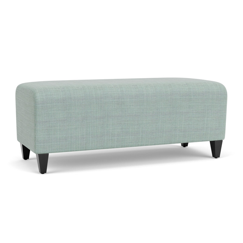 Banc de réception Ravenna, Bois noir, Chambray écume de mer