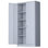 Armoires de rangement pour le garage Achyut (H 72 po x l 36 po x P 18 po), armoire à outils en métal avec 4 tablettes réglables et portes verrouillables