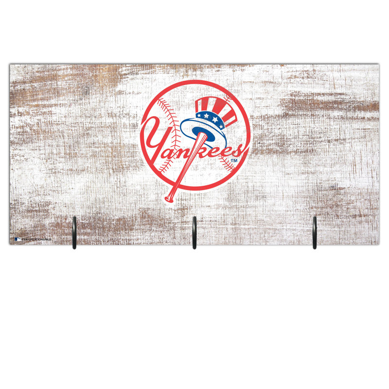 3 - Hook Wall Mounted Coat Rack, Yankees
