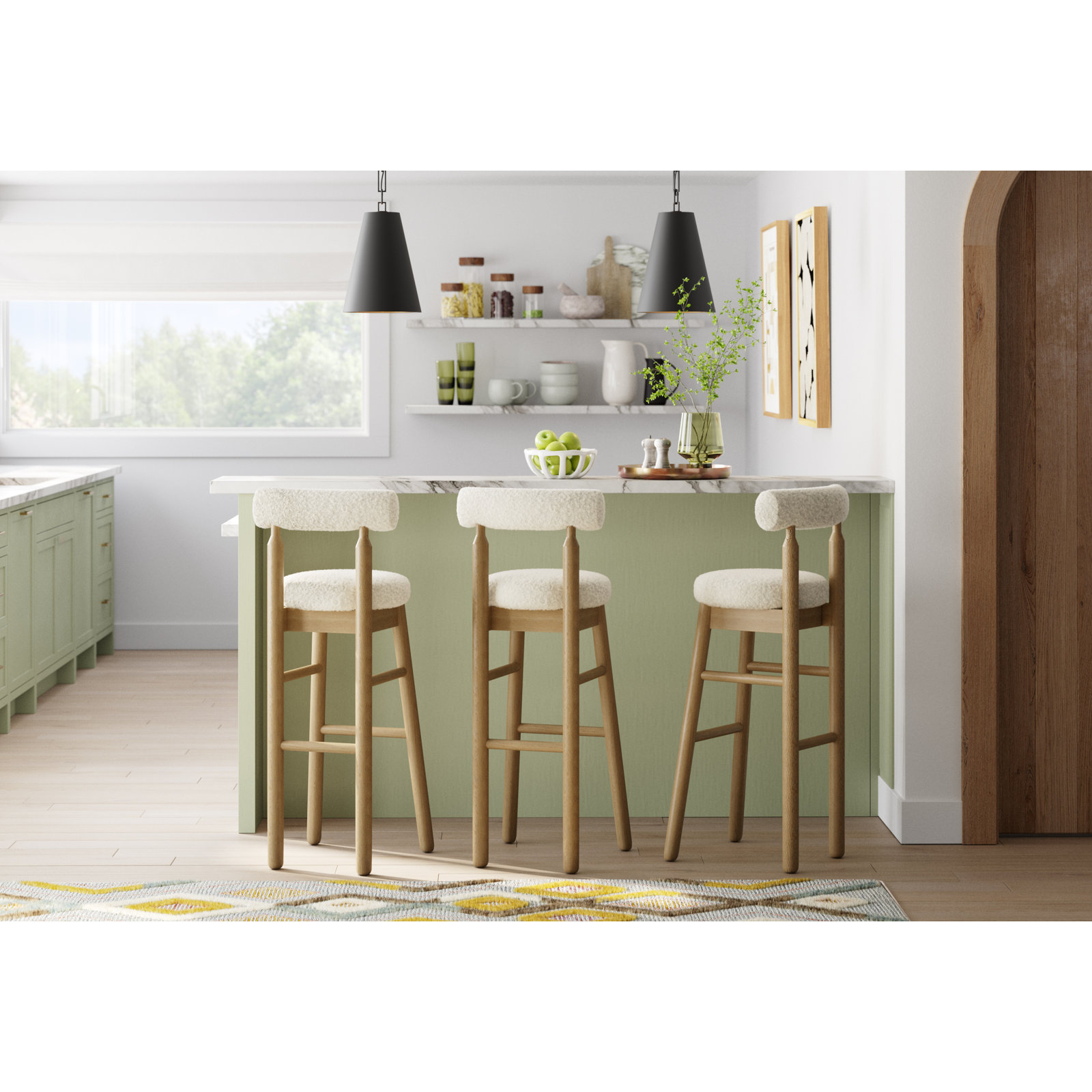 Udine " Bar Stool, Counter Stool (24” Seat Height)