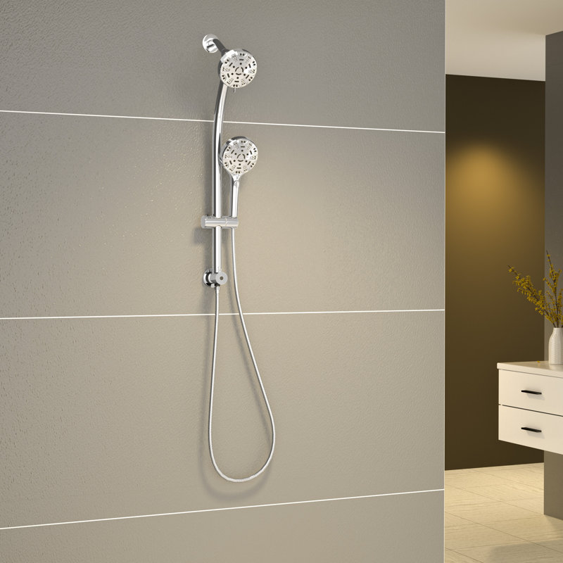 Pomme de douche ronde multifonctionnelle 4,7 po, Chrome