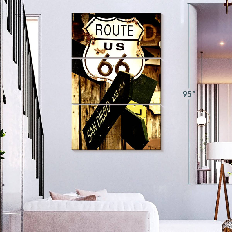 Mehar Route 66 Sign, 74" H x 48" W