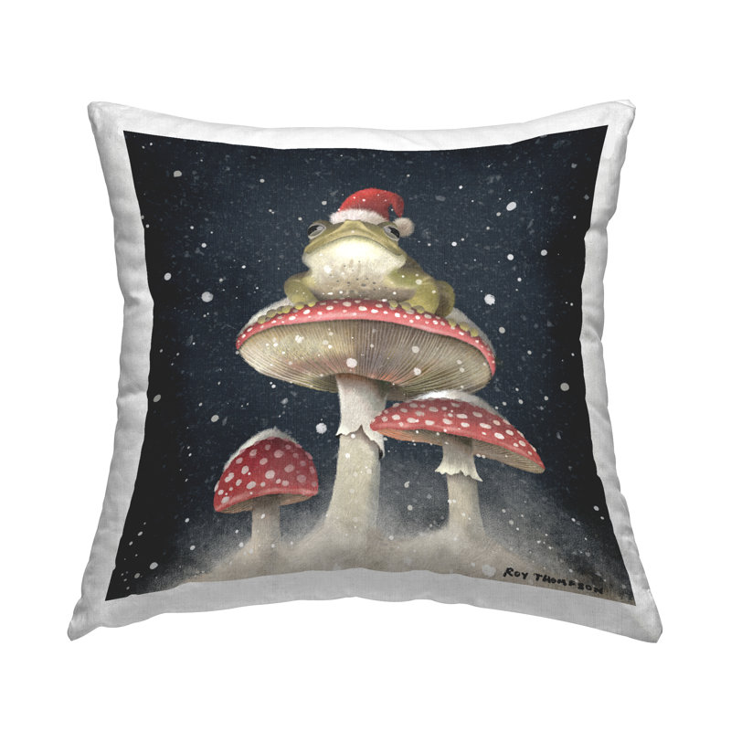 Coussin Toad Atop Mushroom Holiday
