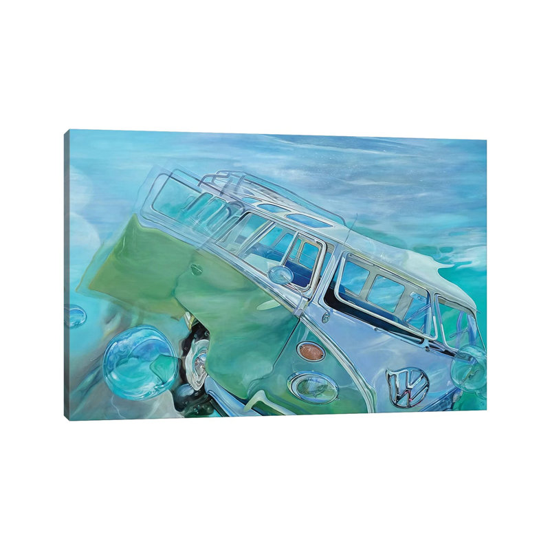 Impression « trip op » par Marcello Petisci, H 8 po x l 12 po x P 0,75 po, Toile tendue, Pas de tapis