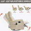 Fauteuil inclinable manuel à massage thermique beige avec chaise berçante et pivotante en similicuir pour le salon-250010025
