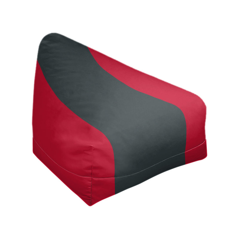 Classic Bean Bag, 42" H x 38" W x 31" D, Red/Steel Gray