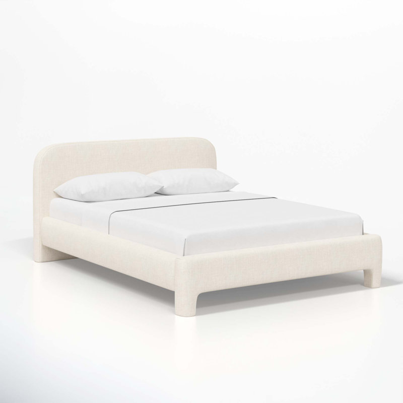 Illy Upholstered Standard Bed, California King, Classic Talc Linen