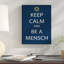 «Keep Calm and Be a Mensch», reproduction d'art textuel sur toile-28244150