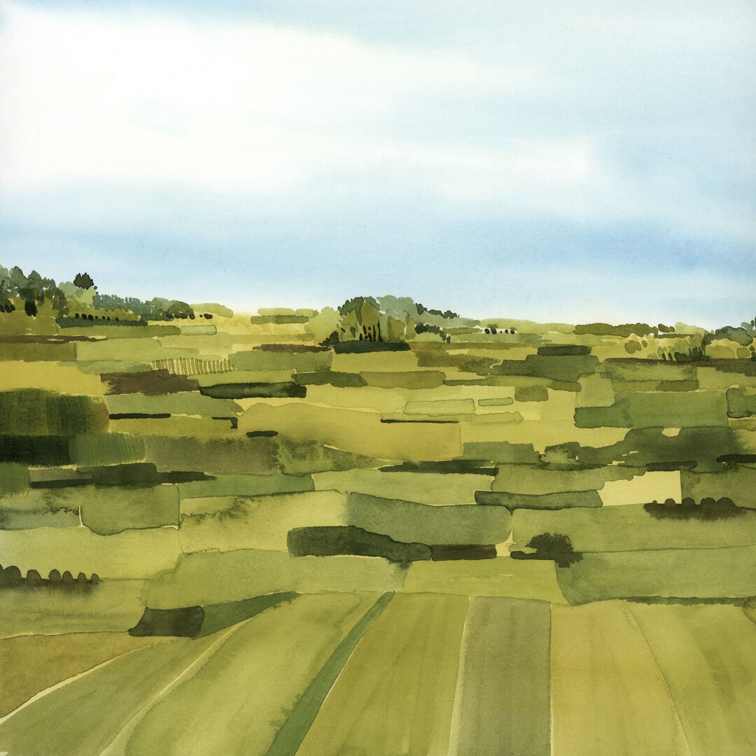 Leinwandbild Green Gold Valley I von Grace Popp