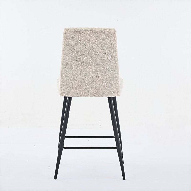 Ensemble de 2 chaises d'appoint rembourrées, Beige