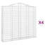 Arched Gabion Baskets 4 Pcs Galvanised Iron-1851804120