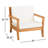 Carenen Solid Teak Wood Armchair with Removable Cushions