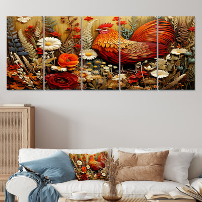Décoration murale 5 pièces Country Quill Floral