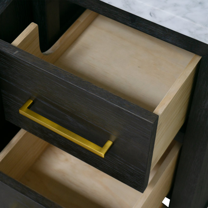 Calgary 36" Single Bathroom Vanity Set, Dark Oak