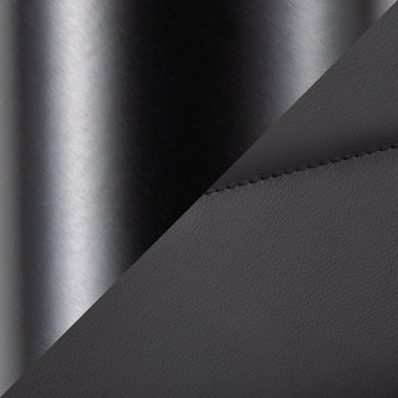 Chaise de bureau en similicuir noir, Noir