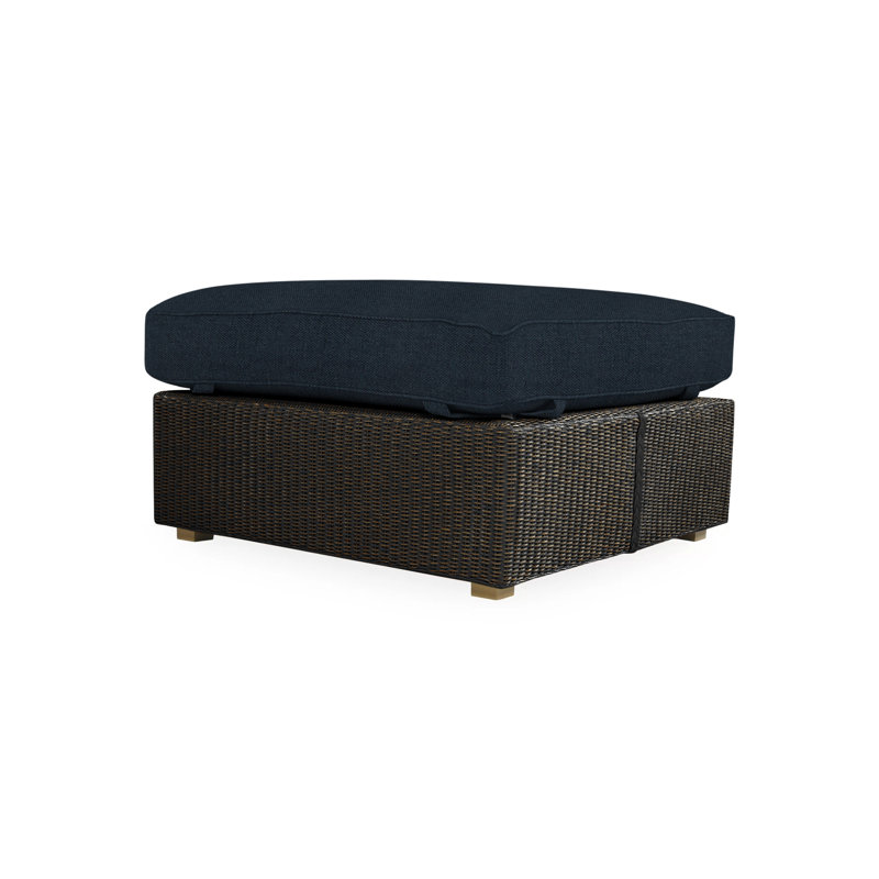Hamptons Outdoor Ottoman, Cottage Pepper, Mink