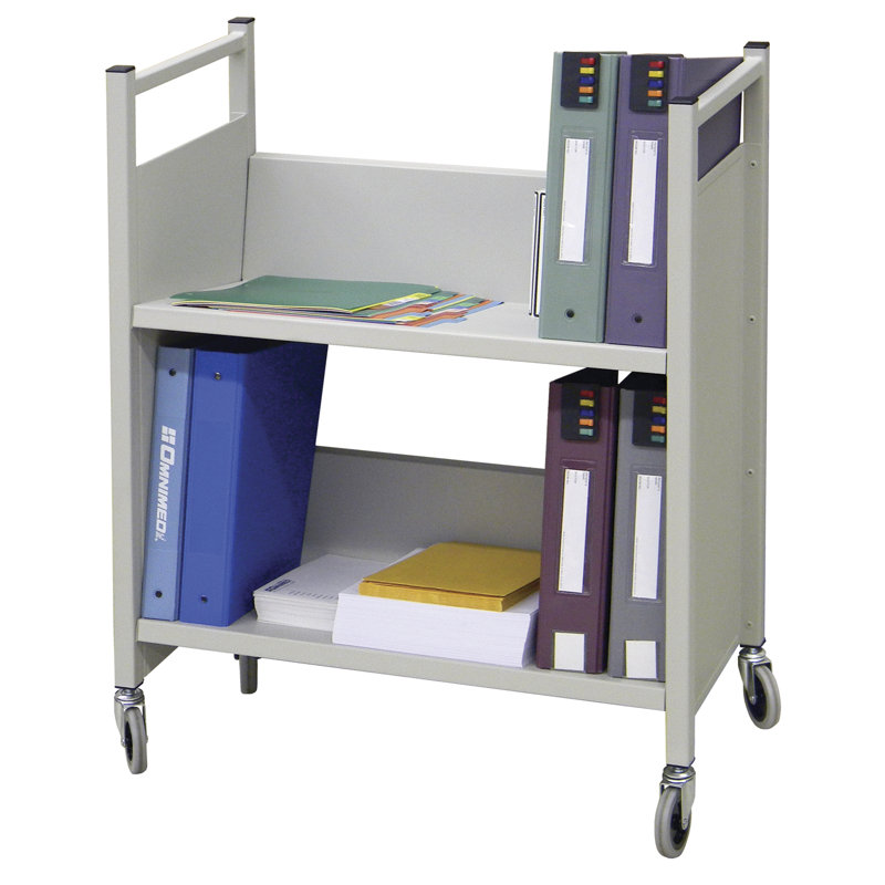 43.75'' H x 34.5'' W Book Cart with Wheels