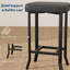 Ensemble de 2 tabourets de bar, tabourets de bar à hauteur de comptoir de 24 pouces, tabourets de bar rembourrés en cuir avec pieds irréguliers, tabourets de comptoir compacts pour petits espaces, salle à manger Kichen Home Bar, caramel, noir-2077669569
