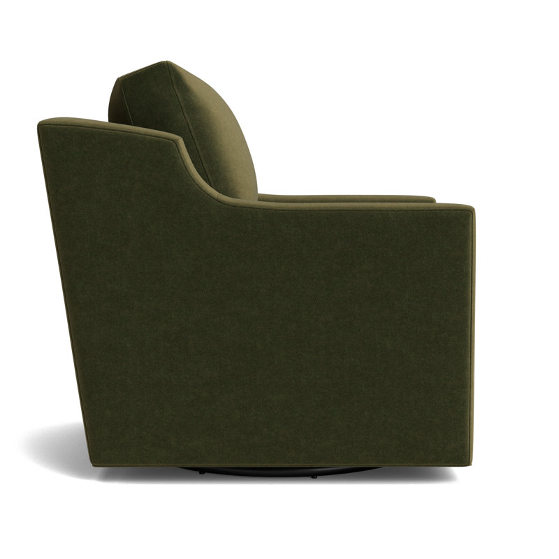 Gigi No Skirt Full Swivel Chair, Performance Velvet - Balsam