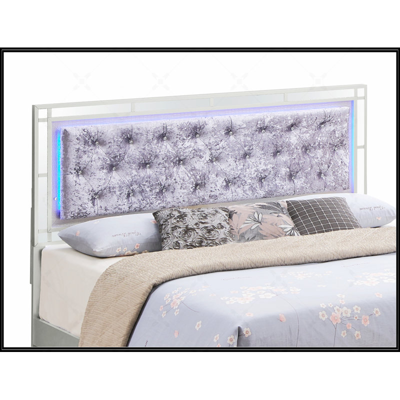 Elegant Silver Champagne Glam Bed