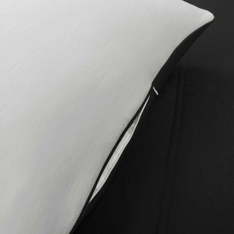 Oslo Soft Reversible Quilted Comforter Set, Silver, Queen Comforter + 2 Standard Shams