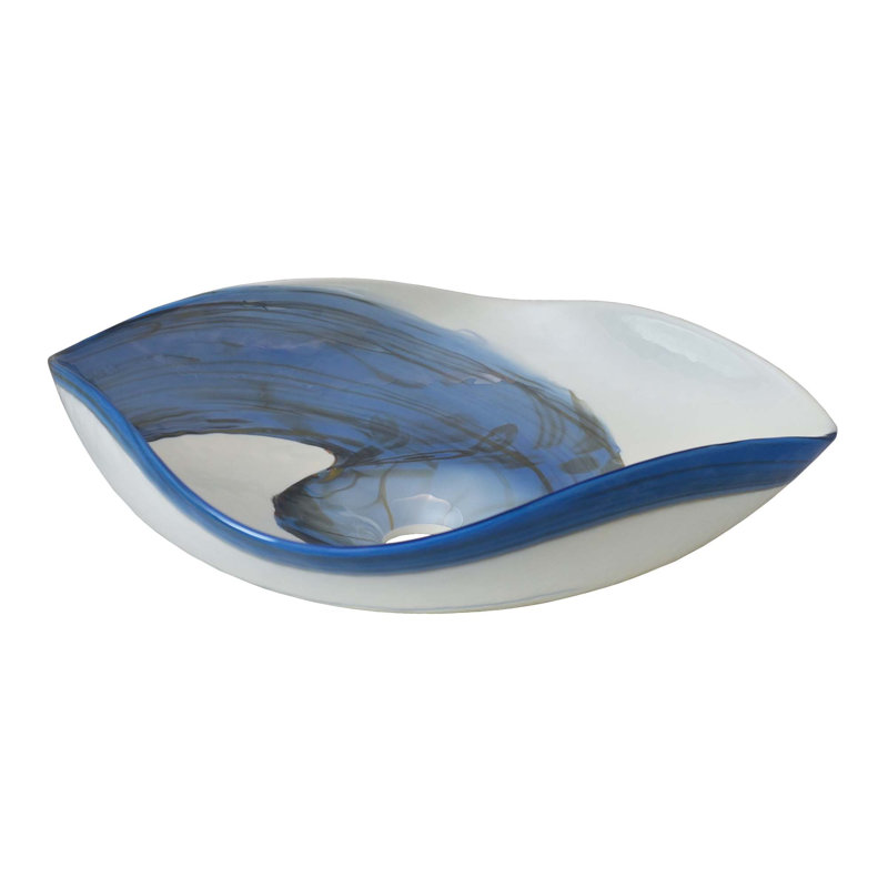 Murano Glass Specialty Vessel Bathroom Sink, Marina