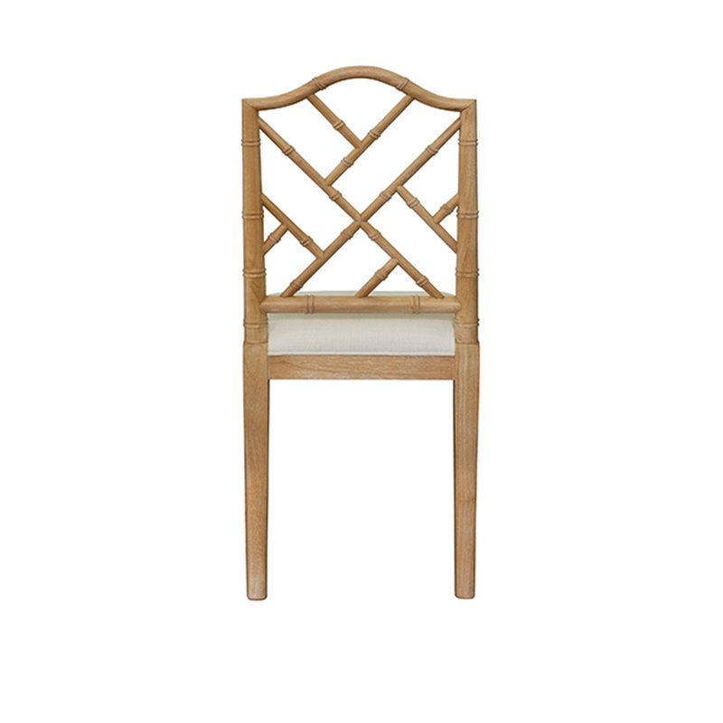 Chaise d'appoint rembourrée en lin Fairfield, Chêne cérusé