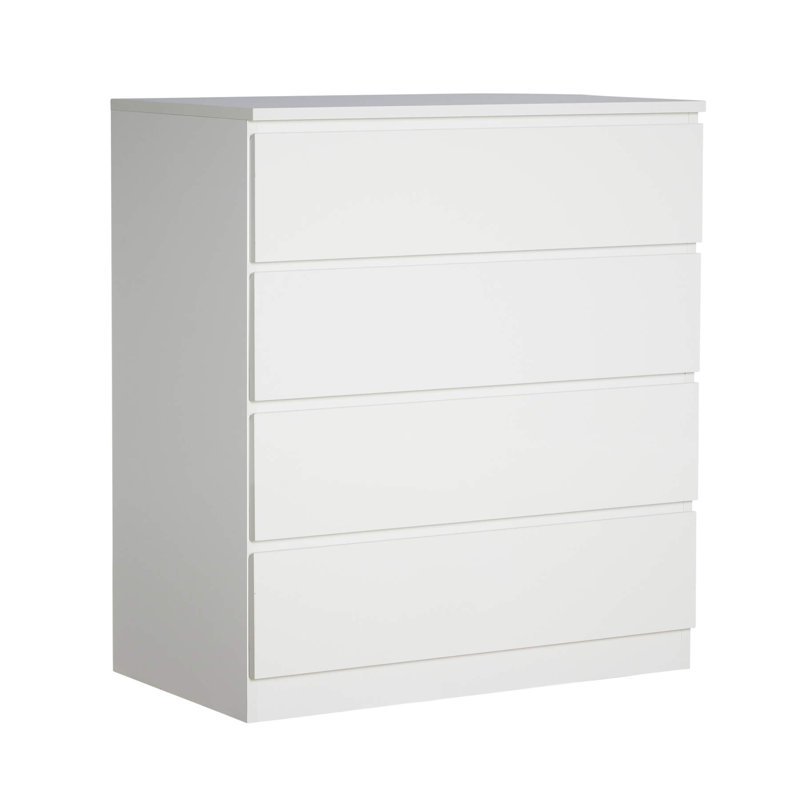 Rishin 4 Drawer High Gloss Chest Storage Unit, White
