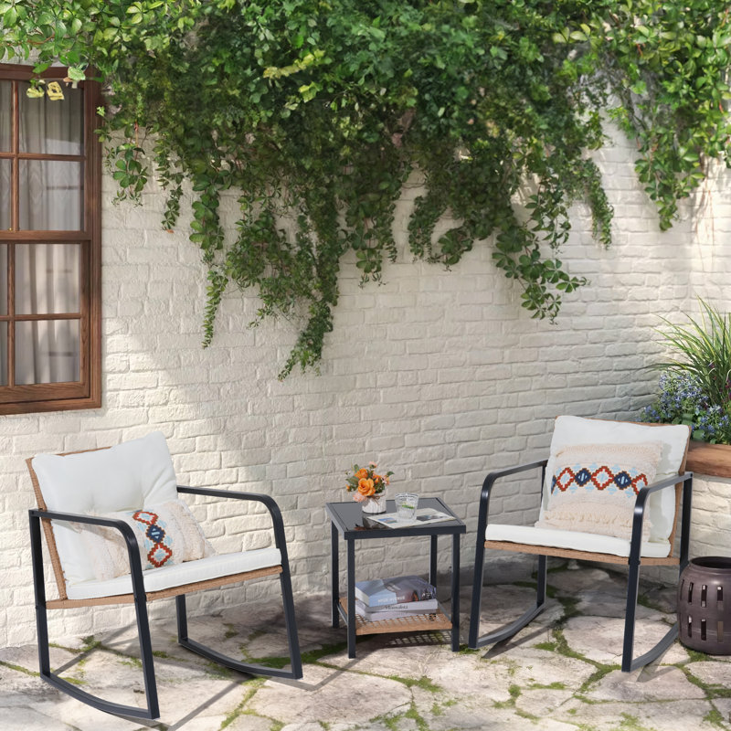 Krusa 2-Person Steel Outdoor Seating Group