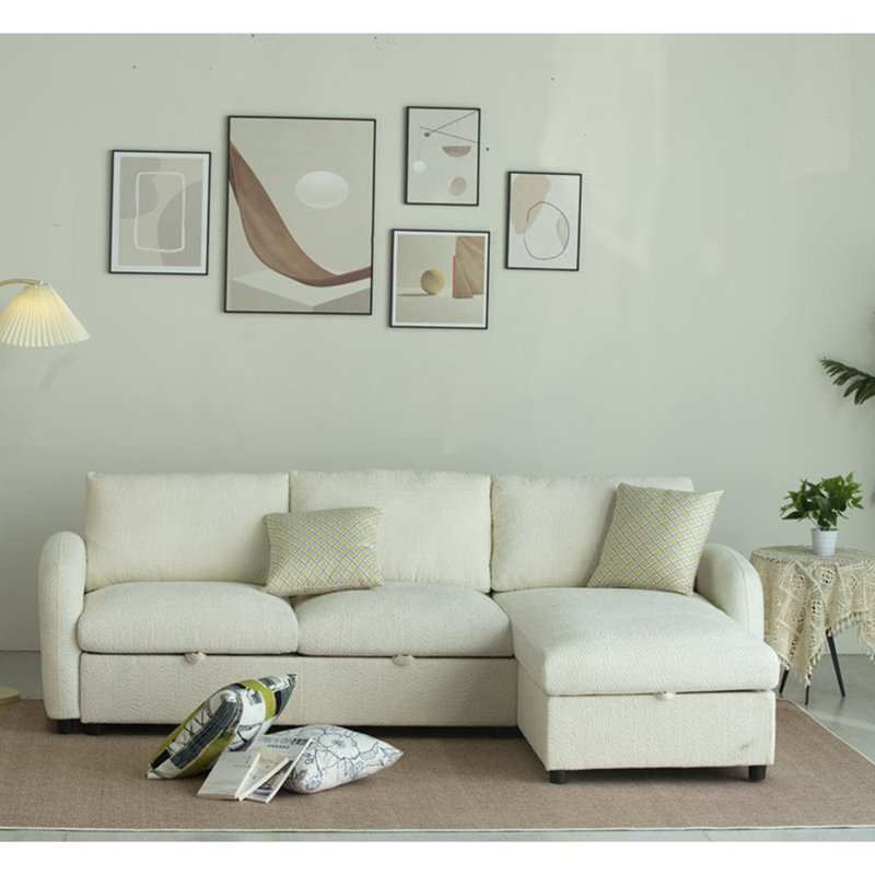 3 Seater Corner Sofa , White