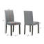Quatre chaises d'appoint de style contemporain rembourrées pour la salle à manger