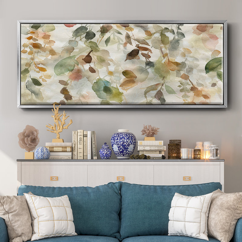 Fall Cascade- Framed Canvas, 12" H x 30" W