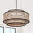 Solara 22-Inch 5-Light Tiered Dimmable Drum Chandelier with Handwoven Rattan Shade