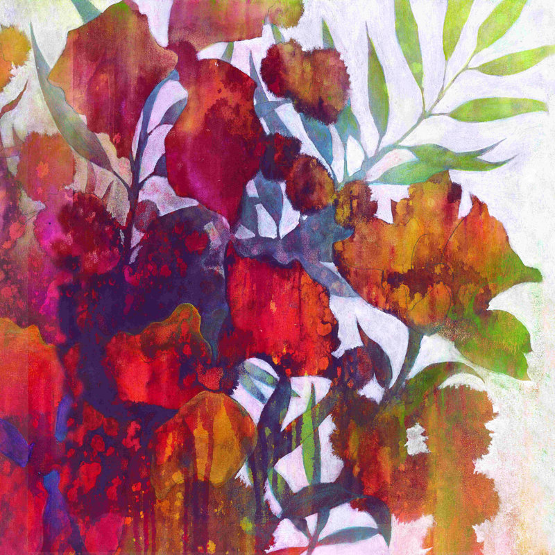 Drip Paint Flowers 1, H 20 po x l 20 po