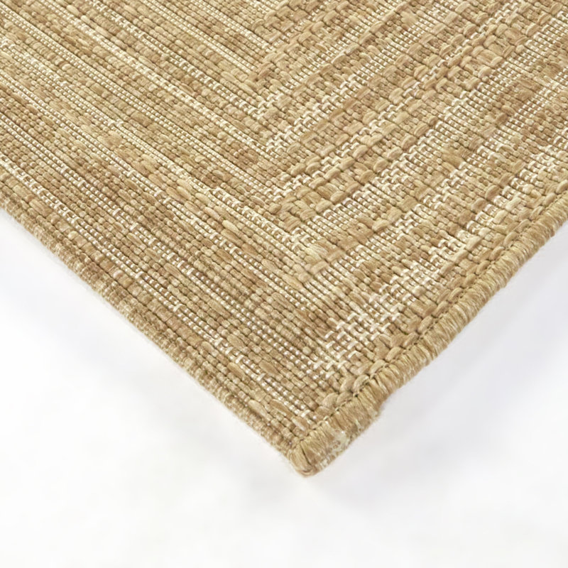 Tapis intérieur / extérieur moderne taupe Clemens, Rectangle 7 pi 10 po x 10 pi