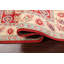 Tapis rouge / ivoire en laine noué à la main de conception unique 2 pi 10 po x 3 pi 10 po New Age