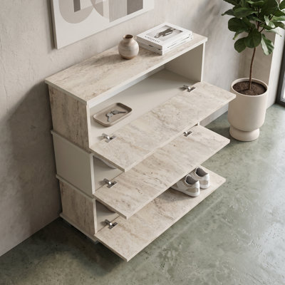 Aurelia 3-Door Drop-Down Shoe Storage Cabinet