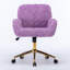 Fauteuil de chambre inclinable 40 en laine d'alpaga artificielle, base en métal doré de 320 mm, réglable, violet-456094359