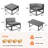 Outdoor Aluminum 6 - Person Sofa Seating Group with Cushions and Ottomans, 4-Pieces Patio Conversation Set with Removable Cushions-118487059