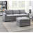 Modern 5Pc Modular Sectional, 2X One Arm Chairs, Armless 1X , Suede Upholstery, Triple Layer Cushion, For Primary Living Space Sectional , Cushion Back, Suitable