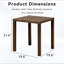 Table d'appoint d'extérieur en acier, petite table de bout carrée 22 x 20 x 20 po pour terrasse de jardin