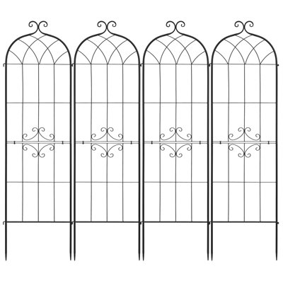 Garden Trellis, 87 x 20 inch Rose Trellis, Garden Flower Rose Trellises with Powder-Coated Finish & Convenient Locking Design, Plant Support Trellises for Flowers, Vegetables, Roses