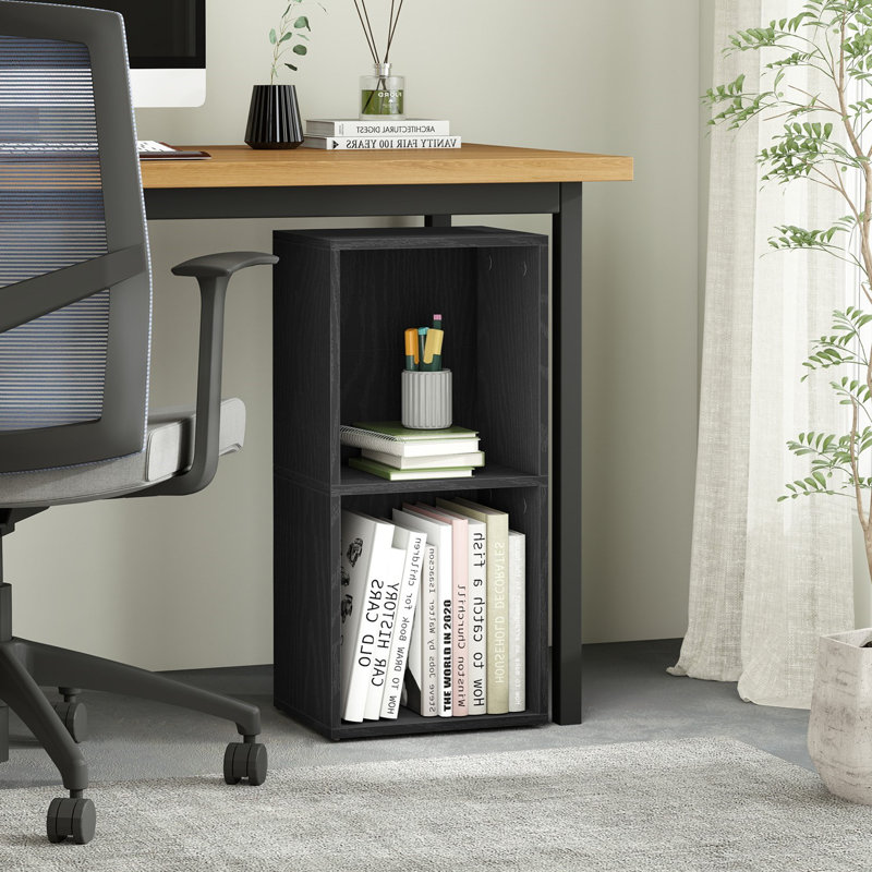 Bibliothèque à 2 niveaux, bibliothèque cubique, bibliothèque, pour salon, bureau personnel, salle à manger, Blanc