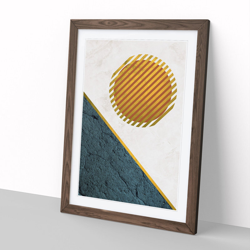 Composition 4 - Framed Print, 48cm H x 36cm W x 2cm D, Walnut
