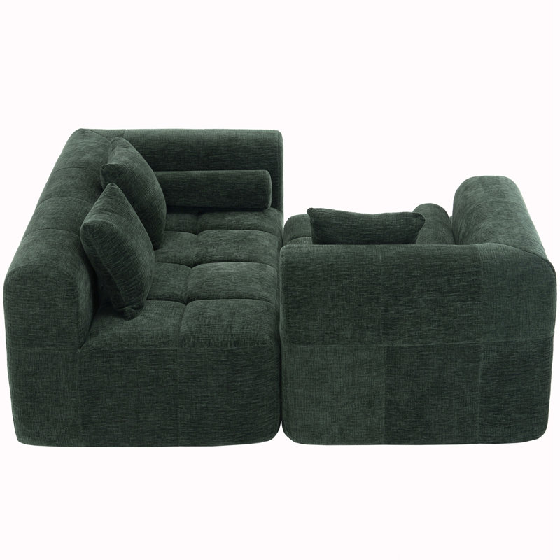 Canapé modulaire 101,2 po, Vert